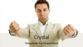  Presentation with slam dunk going - Beautiful PPT layouts featuring unhappy people - young casual man going thumbs backdrop and a coral colored foreground