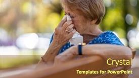  Presentation with tissue - Cool new theme with unhappy-senior-woman-wipes backdrop and a tawny brown colored foreground