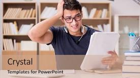  Presentation with case conceptualization case study - Slide deck enhanced with unhappy student with too much background and a  colored foreground