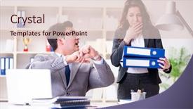  Presentation with performance - Amazing slide deck having  backdrop and a  colored foreground