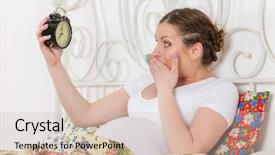  Presentation with horror - Amazing presentation theme having unhappy young pregnant woman backdrop and a soft green colored foreground