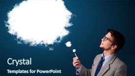  Presentation with handsome - Beautiful PPT theme featuring unhealthy cigarette with dense smoke backdrop and a navy blue colored foreground