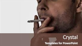  Presentation with lung cancer - Slide deck featuring unhealthy habbit may couse lung background and a tawny brown colored foreground