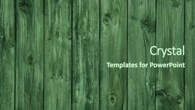  Presentation with green and wood - PPT theme featuring unicolor - old wooden green board background and a  colored foreground