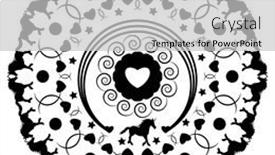  Presentation with unicorn - Presentation design enhanced with unicorn-and-hearts-mandala background and a light gray colored foreground
