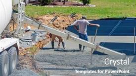  Presentation with new home - Beautiful slide deck featuring unidentifiable-hispanic-men-working backdrop and a ocean colored foreground