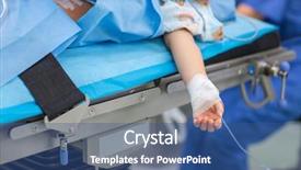  Presentation with robotic surgery lung - Presentation having unidentified child patient undergoing background and a ocean colored foreground