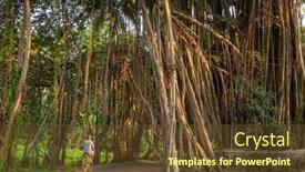  Presentation with rural india - Slide deck featuring unidentified-indian-man-riding background and a tawny brown colored foreground