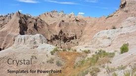  Presentation with national - Amazing presentation having unidentified-woman-meditating-in-badlands backdrop and a coral colored foreground