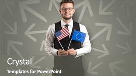  Presentation with pakistani flag - Presentation theme enhanced with unification - cheerful elegant boy standing background and a gray colored foreground