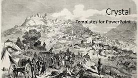  Presentation with expedition - PPT theme with unification - garibaldi's troops camp near castrogiovanni background and a light gray colored foreground