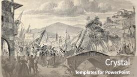  Presentation with vote - PPT theme consisting of unification - people reaching florence from tuscany background and a gray colored foreground