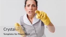  Presentation with rubber gloves - Slides consisting of uniform and rubber gloves background and a light gray colored foreground