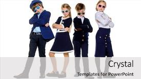 Presentation with school children - Audience pleasing PPT layouts consisting of uniform and sunglasses school fashion backdrop and a light gray colored foreground