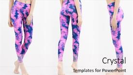  Presentation with sport hurdles - Amazing PPT theme having yoga collage - different views of young woman backdrop and a white colored foreground