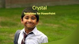  Presentation with indian - Theme featuring scholastic - happy indian school kid smiling background and a  colored foreground