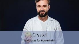  Presentation with dark green - Presentation theme having uniform holding green apple background and a light blue colored foreground