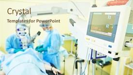  Presentation with eye surgery - Amazing presentation theme having uniform in front of eye backdrop and a cream colored foreground