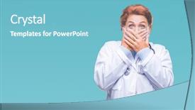  Presentation with medical concept - PPT layouts with uniform over isolated background shock background and a light blue colored foreground