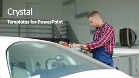  Presentation with hangar - Beautiful presentation featuring uniform working in hangar backdrop and a gray colored foreground