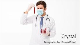  Presentation with close up of printer ink - Beautiful presentation featuring stethoscope dressed in uniform working backdrop and a white colored foreground