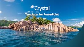  Presentation with artificial island construction - Audience pleasing PPT layouts consisting of uninhabited - beautiful st pierre island backdrop and a teal colored foreground