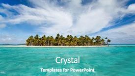  Presentation with water ocean - Audience pleasing presentation theme consisting of uninhabited - idyllic tropical island and turquoise backdrop and a  colored foreground