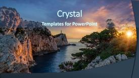  Presentation with ancient map of greece - Slides having uninhabited - lefkada island lighthouse greece background and a ocean colored foreground