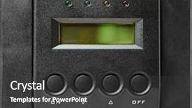  Presentation with power supply - Colorful slides enhanced with uninterruptible power supply ups controller backdrop and a dark gray colored foreground