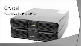  Presentation with power supply - Colorful PPT layouts enhanced with uninterruptible power supply ups with reserve battery isolated on white backdrop and a white colored foreground