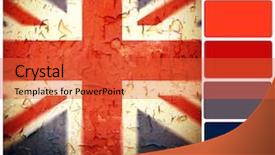  Presentation with union jack - Cool new presentation theme with union jack background colour palette backdrop and a red colored foreground