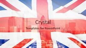  Presentation with union jack flag - Audience pleasing slide set consisting of union jack flag and business backdrop and a lemonade colored foreground