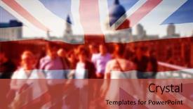  Presentation with union jack flag - Cool new PPT theme with london - uk prepares for elections backdrop and a red colored foreground