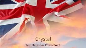  Presentation with union jack flag - Presentation theme featuring union-jack-flag-in-bright background and a lemonade colored foreground