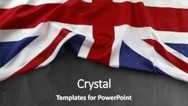  Presentation with union jack flag - Audience pleasing slide set consisting of union jack flag on blackboard backdrop and a dark gray colored foreground