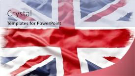  Presentation with union jack - Presentation theme with union-jack-flag-on-plain background and a light blue colored foreground