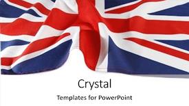  Presentation with union jack flag - Colorful slides enhanced with union jack flag on plain backdrop and a white colored foreground
