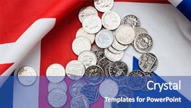  Presentation with union jack - Beautiful presentation theme featuring union jack flags - british pound backdrop and a ocean colored foreground