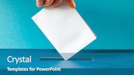  Presentation with european parliament - Presentation theme featuring unionism - european union parliament election concept background and a teal colored foreground