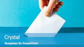  Presentation with european parliament - Presentation design having unionism - european union parliament election concept background and a teal colored foreground