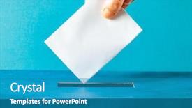  Presentation with european parliament - Cool new presentation design with unionism - european union parliament election concept backdrop and a teal colored foreground