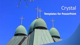  Presentation with toronto - Amazing slides having unique-church-dome-with-golden backdrop and a cobalt blue colored foreground