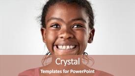  Presentation with black child - PPT theme with unique collection - young african black child making background and a coral colored foreground