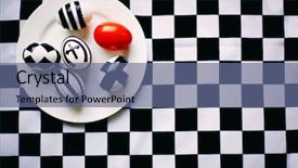  Presentation with chess in play - Colorful presentation theme enhanced with unique different - creative easter eggs on plate backdrop and a  colored foreground