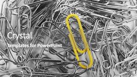 Presentation with paper - Audience pleasing slides consisting of unique different - individuality concept paper clips close backdrop and a gray colored foreground