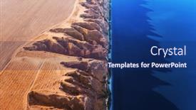  Presentation with black sea - Audience pleasing slide set consisting of unique-hilly-shores backdrop and a navy blue colored foreground