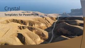  Presentation with black sea - PPT theme featuring unique-hilly-shores background and a light blue colored foreground