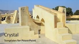  Presentation with astrology - PPT theme featuring unique instruments - astrology observatory 18th century background and a soft green colored foreground