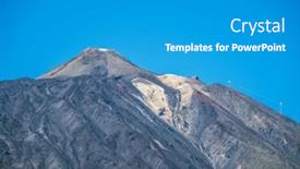  Presentation with national - PPT theme featuring unique-landscape-of-teide-national background and a teal colored foreground