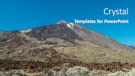  Presentation with national - PPT theme with unique-landscape-of-teide-national background and a teal colored foreground